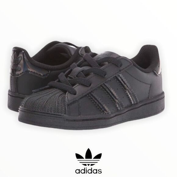 ADIDAS Originals | Black | SUPERSTAR ELASTIC SNEAKERS - Picture 1 of 9